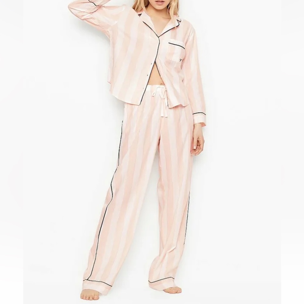 Victoria’s Secret Cotton Stripped Long PJs